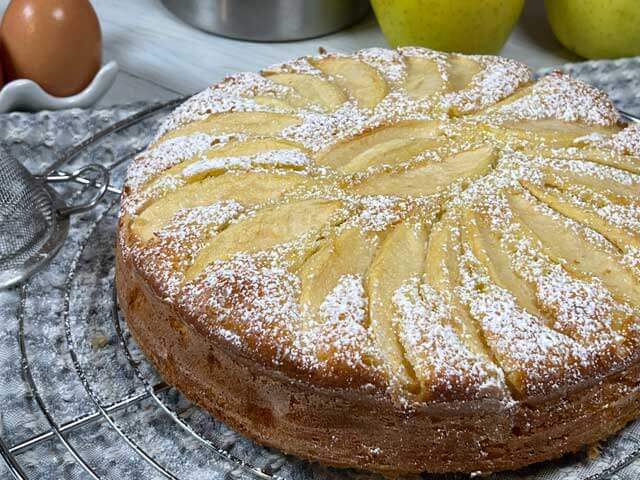 torta di mele per celiaci con farina di riso