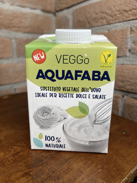 nuova aquafaba in cartone marca Veggò in vendita al supermercato
