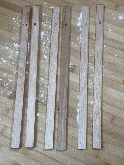 spessori di legno per la pasta frolla perfetta