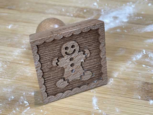 timbro in legno a tema natalizio