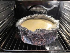 New York cheesecake vegana cotta lentamente in forno