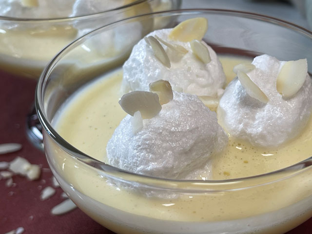 Ile flottante ricetta dell'isola galleggiante