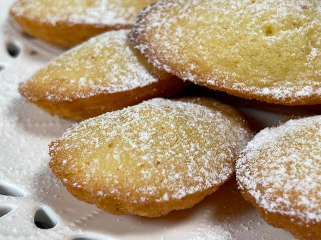 madeleine senza glutine in primo piano