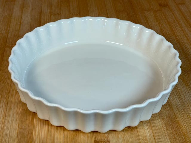 tortiera in ceramica classica per crumble di mele