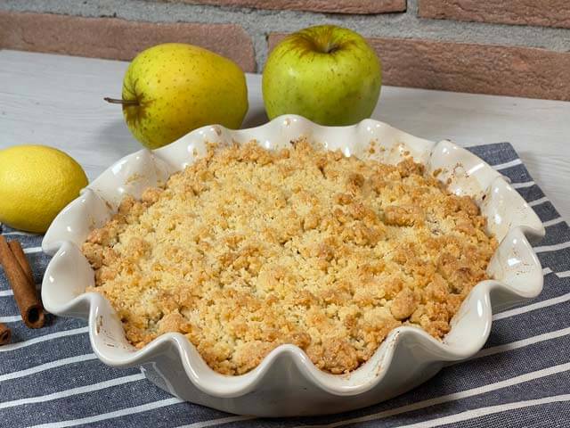 crumble senza glutine di mele e cannella
