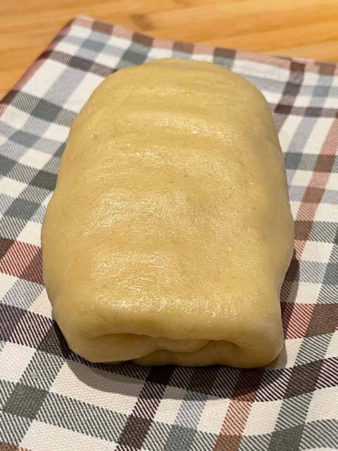 pasta frolla vegana senza glutine dopo il riposo in frigorifero