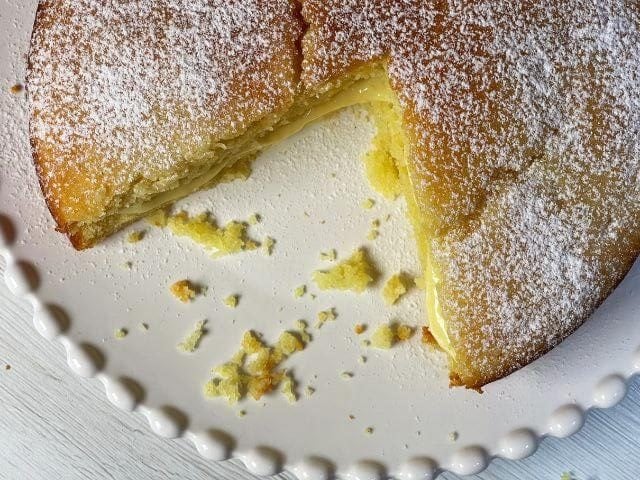 torta vegana al limone con crema pasticcera