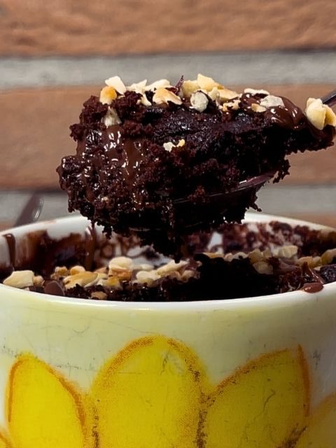 assaggio goloso della mug cake al microonde