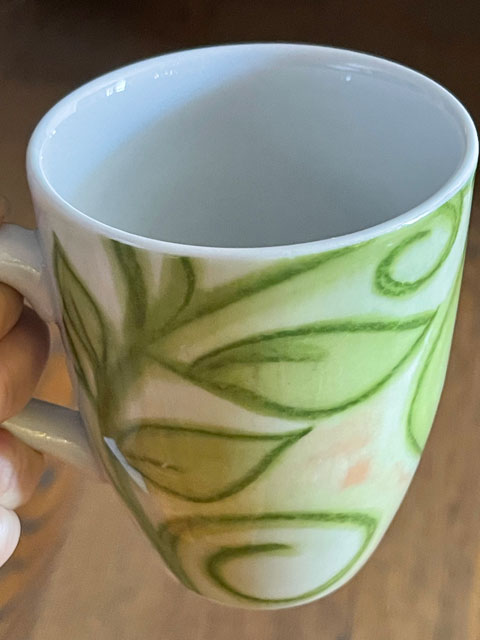 tazza in ceramica adatta per la mug cake light senza uova e torte al microonde