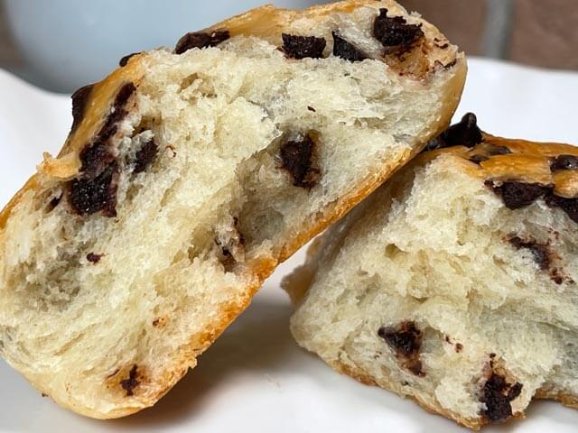 interno soffice dei pangoccioli vegani