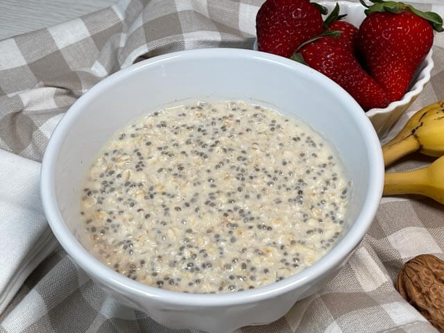 porridge freddo ricetta base con fiocchi d'avena