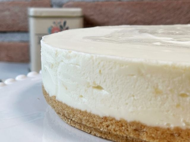 cheesecake al latte condensato e mascarpone senza topping