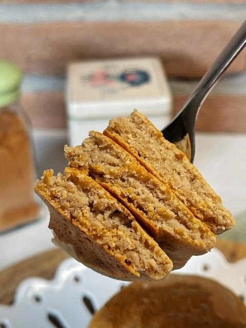 interno morbido e goloso dei pancake con farina d'avena