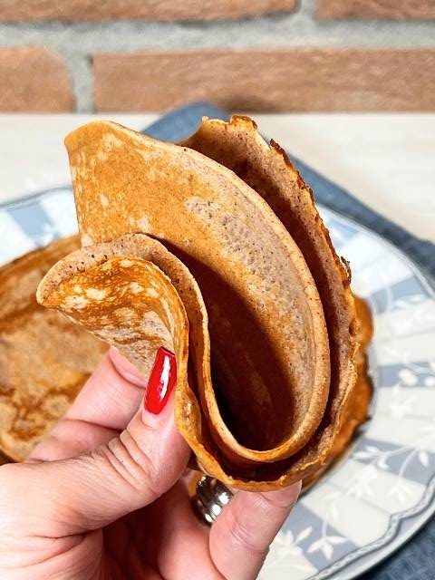 crepes con farina di castagne perfettamente flessibili e morbide