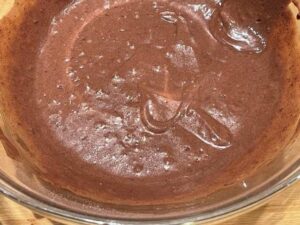 pastella dei pancake al cacao dopo il riposo di 5 minuti