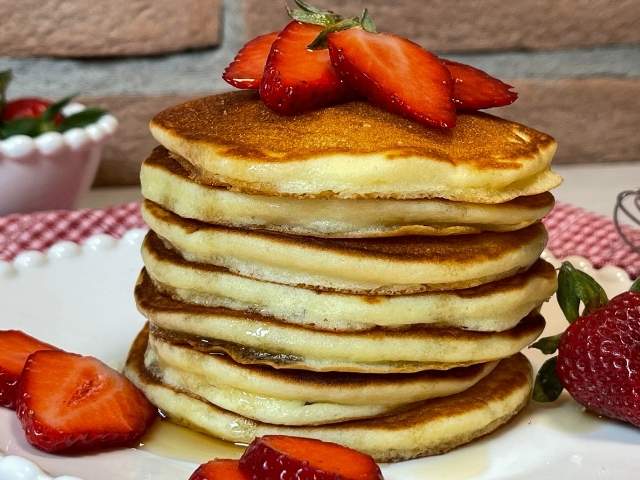 variante senza glutine dei pancake con mirtilli con farina di riso
