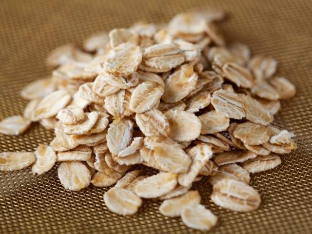 Fiocchi di avena crudi visti da vicino