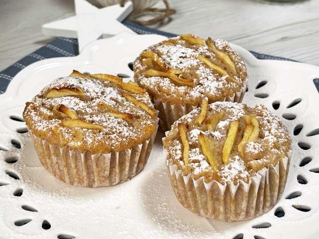 muffin vegani alle mele soffici senza uova e burro
