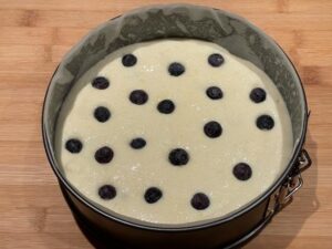 tortiera a cerniera diamtro 18 cm per la torta ai mirtilli e ricotta