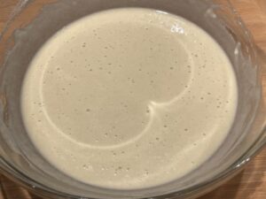 Impasto per pancake senza glutine preparato con farine naturali