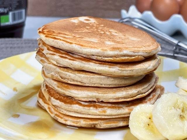 pancake con albumi e yogurt